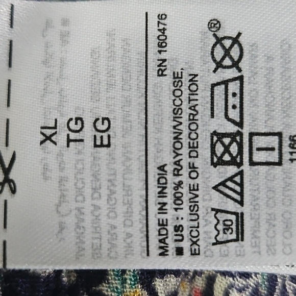 Maurices Navy Blue Floral Print Tie Neck Blouse - Picture 10 of 12